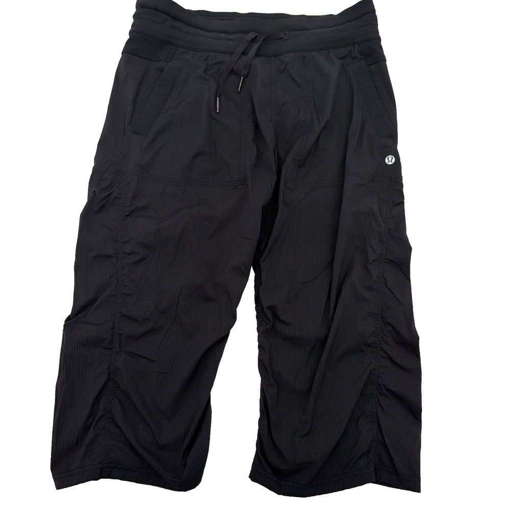 LULULEMON Size 8 Black Dance Studio Crop II Unlined Mid-Rise Pants LW6601S